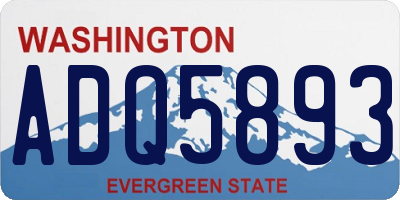 WA license plate ADQ5893
