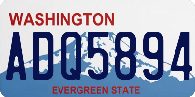 WA license plate ADQ5894