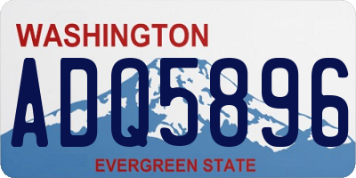 WA license plate ADQ5896