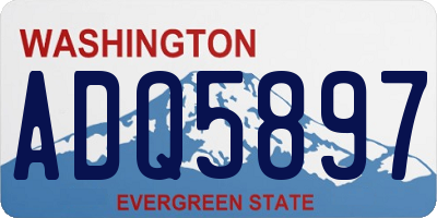 WA license plate ADQ5897