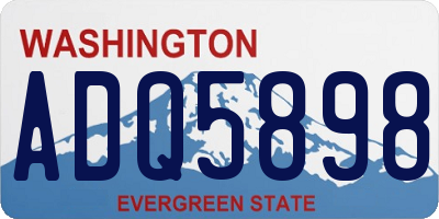 WA license plate ADQ5898