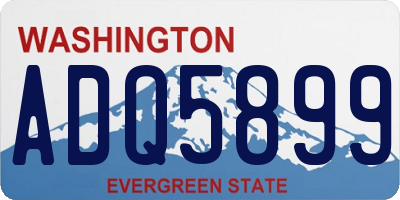 WA license plate ADQ5899