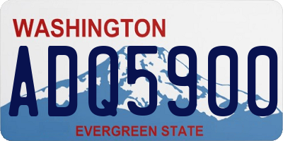 WA license plate ADQ5900