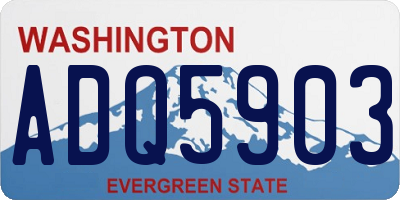WA license plate ADQ5903