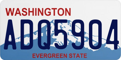 WA license plate ADQ5904