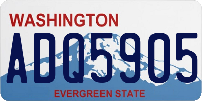 WA license plate ADQ5905