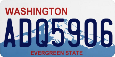 WA license plate ADQ5906