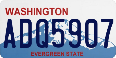 WA license plate ADQ5907