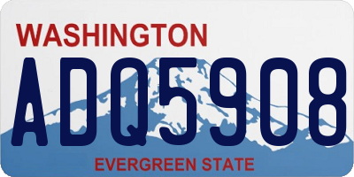 WA license plate ADQ5908