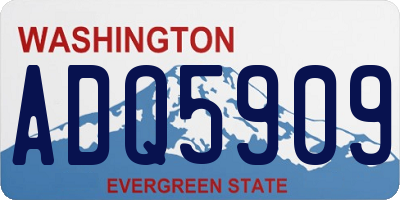 WA license plate ADQ5909