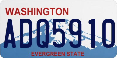 WA license plate ADQ5910