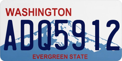 WA license plate ADQ5912