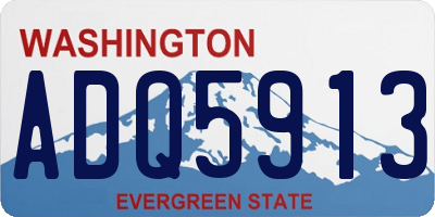 WA license plate ADQ5913