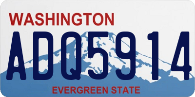 WA license plate ADQ5914