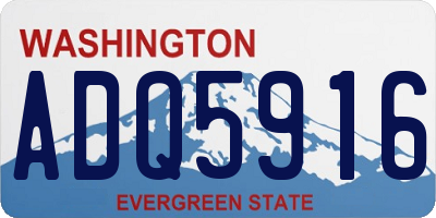 WA license plate ADQ5916