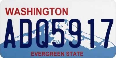 WA license plate ADQ5917