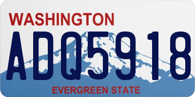 WA license plate ADQ5918