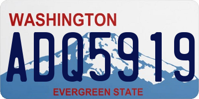 WA license plate ADQ5919