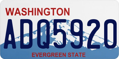 WA license plate ADQ5920