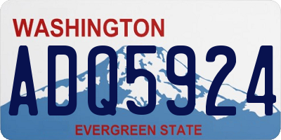 WA license plate ADQ5924