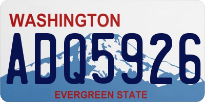 WA license plate ADQ5926