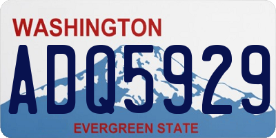 WA license plate ADQ5929