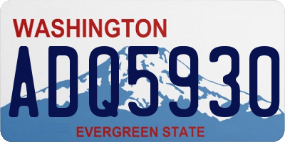 WA license plate ADQ5930