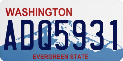 WA license plate ADQ5931