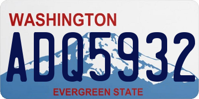 WA license plate ADQ5932