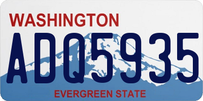WA license plate ADQ5935