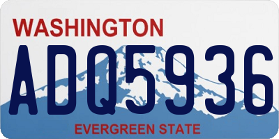 WA license plate ADQ5936