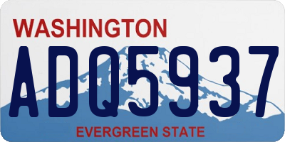 WA license plate ADQ5937
