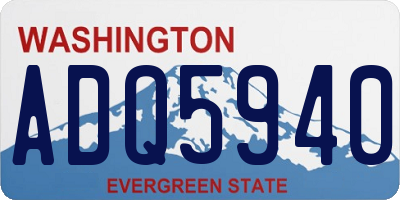 WA license plate ADQ5940