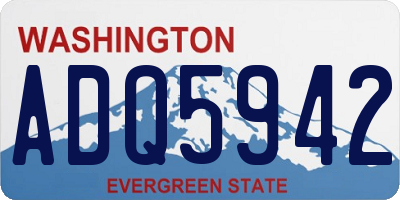 WA license plate ADQ5942
