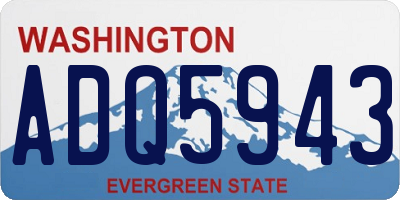 WA license plate ADQ5943