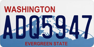 WA license plate ADQ5947