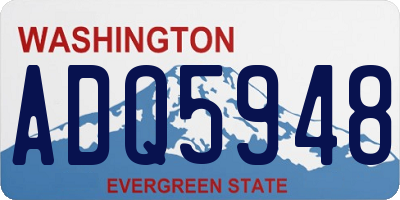 WA license plate ADQ5948