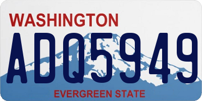 WA license plate ADQ5949