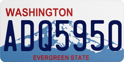 WA license plate ADQ5950
