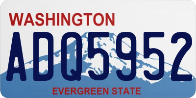 WA license plate ADQ5952