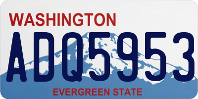 WA license plate ADQ5953