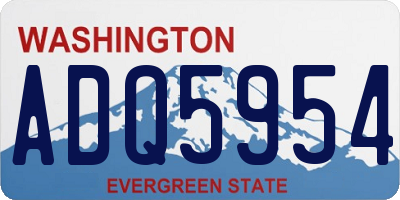 WA license plate ADQ5954