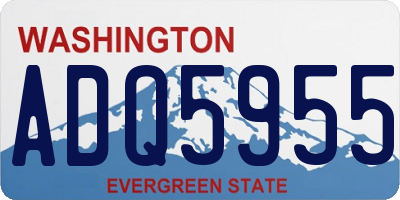 WA license plate ADQ5955