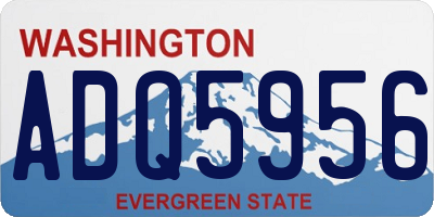 WA license plate ADQ5956