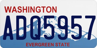 WA license plate ADQ5957