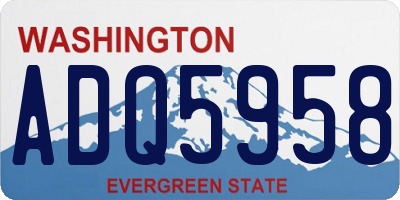 WA license plate ADQ5958
