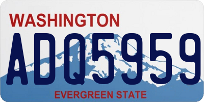 WA license plate ADQ5959
