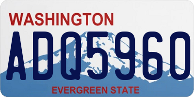 WA license plate ADQ5960