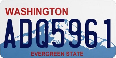WA license plate ADQ5961