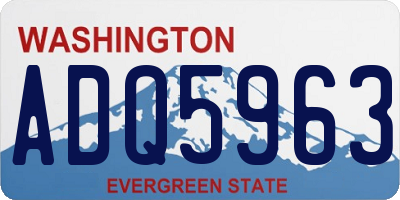 WA license plate ADQ5963